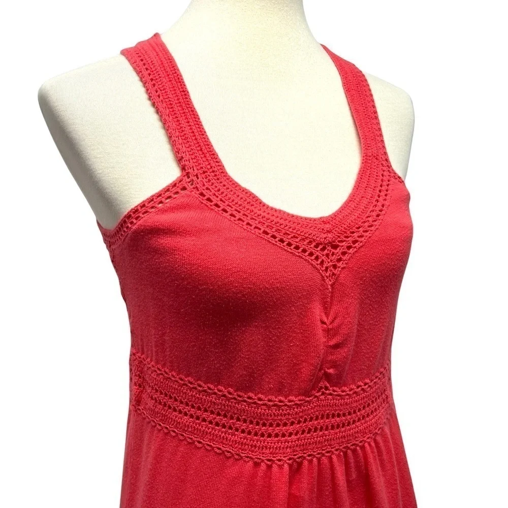 Athleta Coral Crochet Trim Cotton Sun Dress - Picture 9 of 11